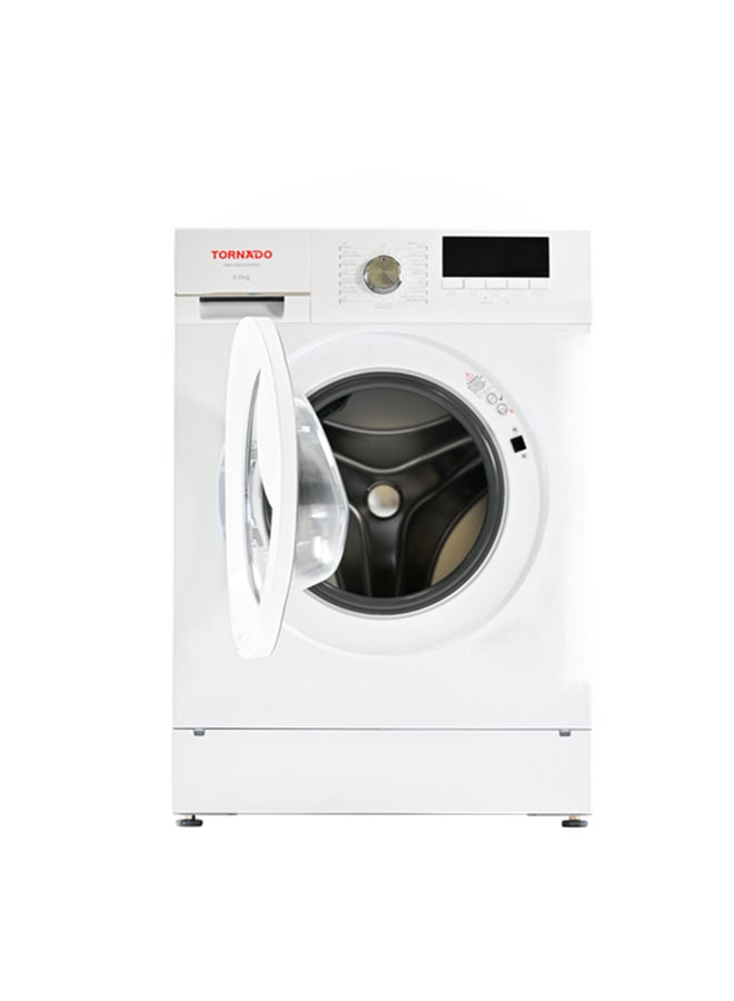 Tornado Front Load Washing Machine 6kg, 1200 RPM, Digital Display, Drum Clean & Water Level Sensor, White, TWX-FN612GOSSK - Image 3